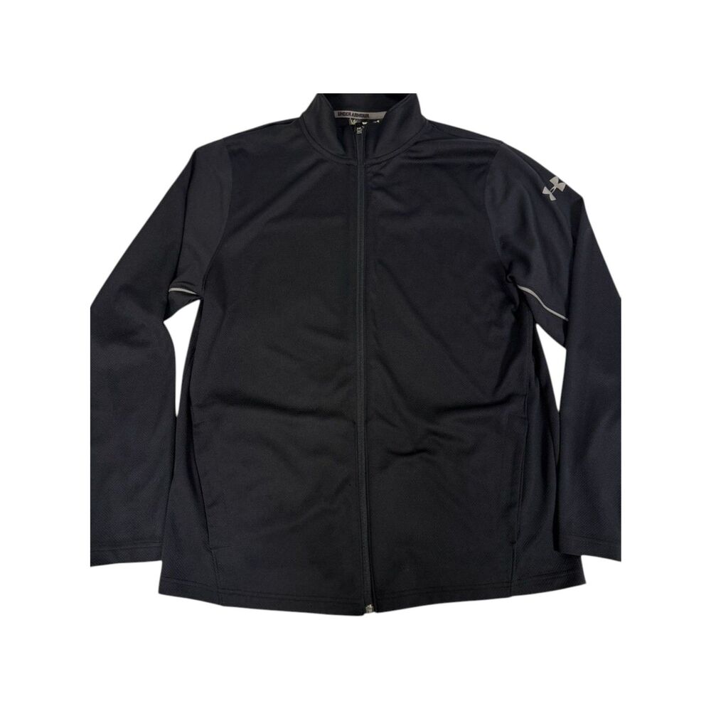 Under Armour Full Zip Black Performance Athletic Track Jacket‎ Men’s Size Large